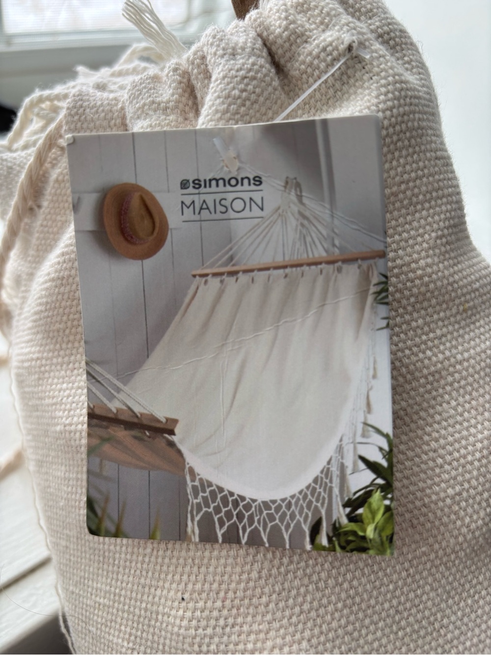 Cotton-Blend Fringed Hammock